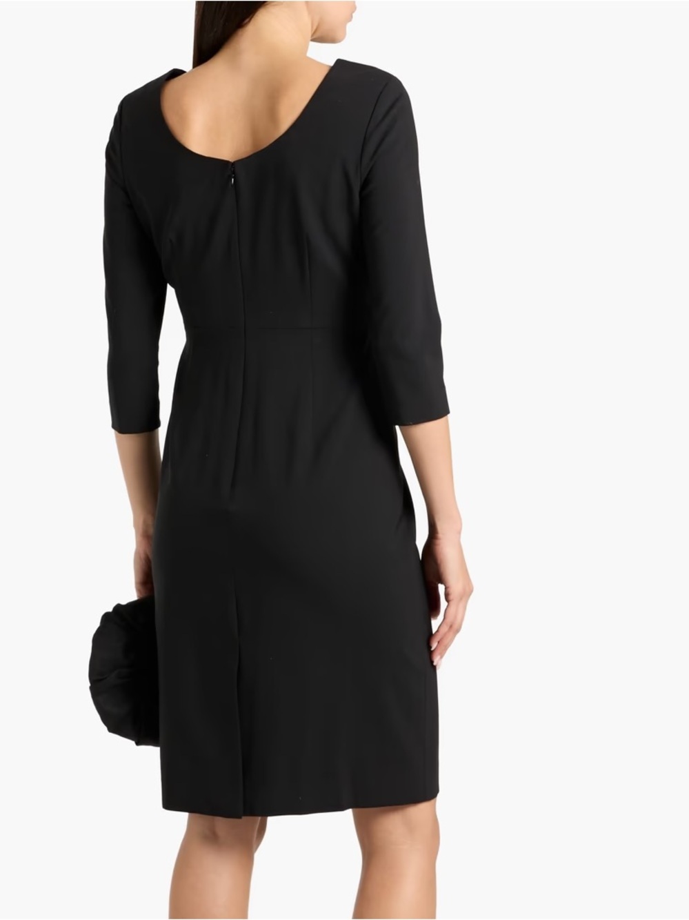 Theory Varetta Admiral Sheath Dress size 8 black 3/4 sleeves